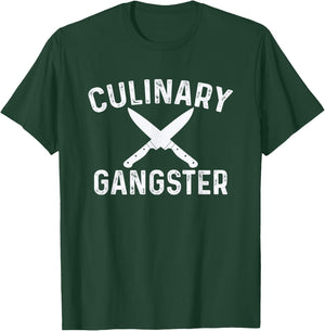 Culinary Gangster Cooking Themed Chefs Cooking Enthusiasts T-Shirt - T-Shirt | Forest