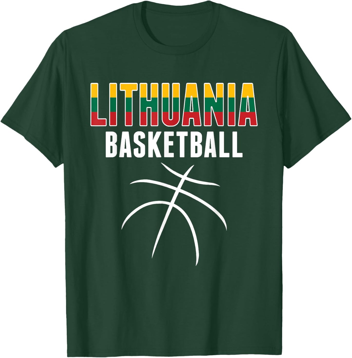 Lithuania Basketball Fans Jersey - Lithuanian Sport Lovers T-Shirt - T-Shirt | Forest