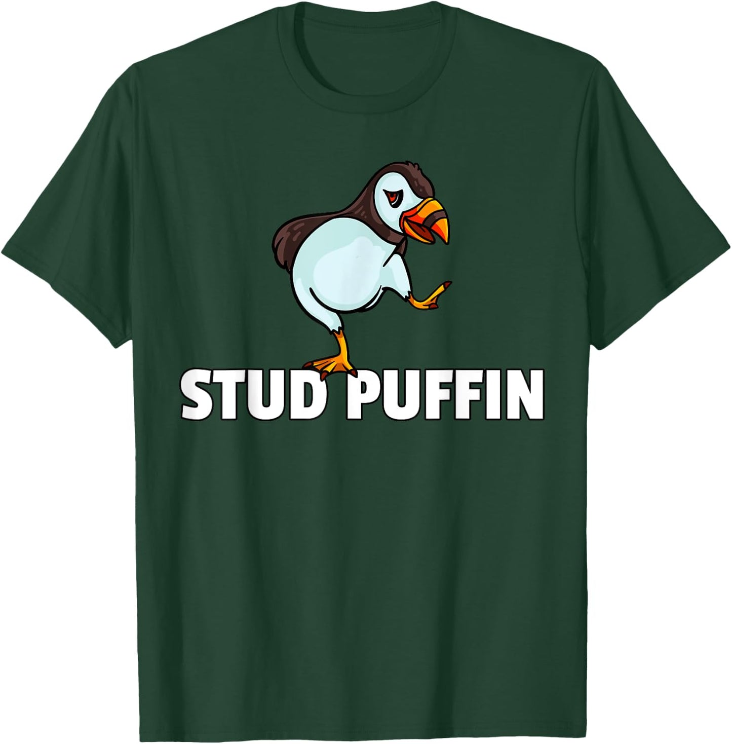Stud Puffin Gift Iceland Seabird T-Shirt - T-Shirt | Forest