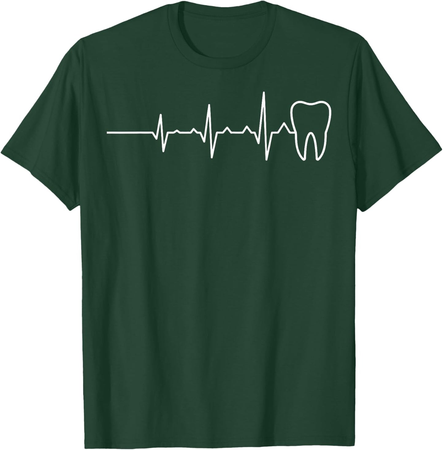 Dentists Dental Students Dental Hygienists Tooth Heartbeat T-Shirt - T-Shirt | Forest