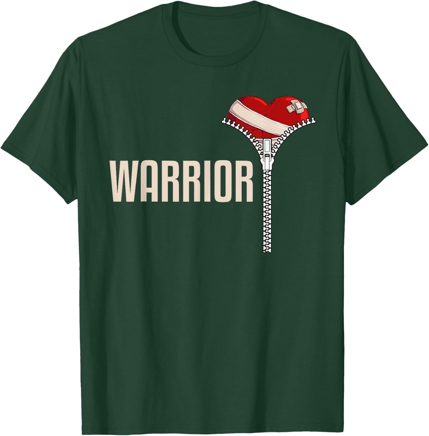 Funny Open Heart Surgery Recovery Art Women Warrior T-Shirt - T-Shirt | Forest