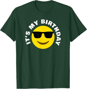 Its My Birthday Cool Sunglasses Cartoon Birthday T-Shirt - T-Shirt | Forest