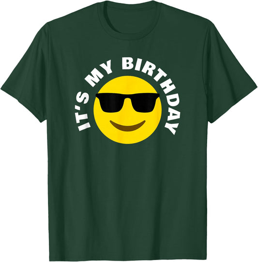Its My Birthday Cool Sunglasses Cartoon Birthday T-Shirt - T-Shirt | Forest