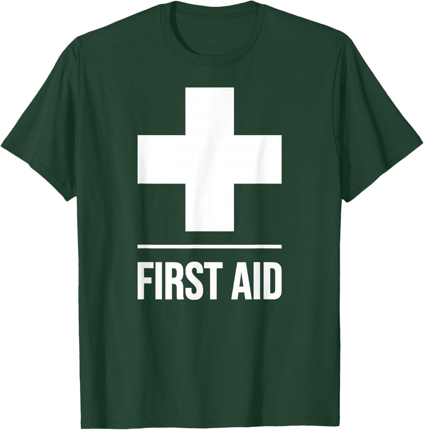 First Aid Cross Medic Event Staff Uniform Emergency T-Shirt - T-Shirt | Forest