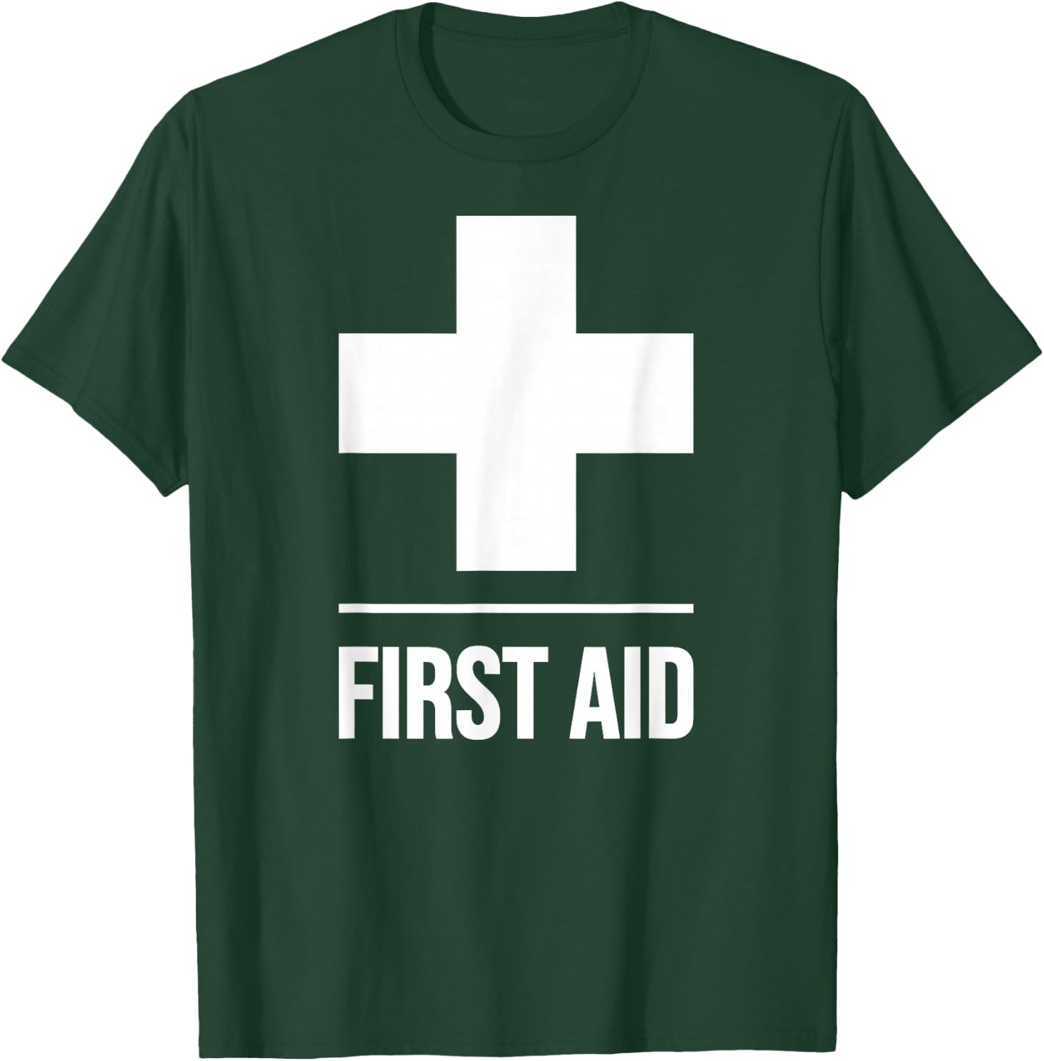 First Aid Cross Medic Event Staff Uniform Emergency T-Shirt - T-Shirt | Forest