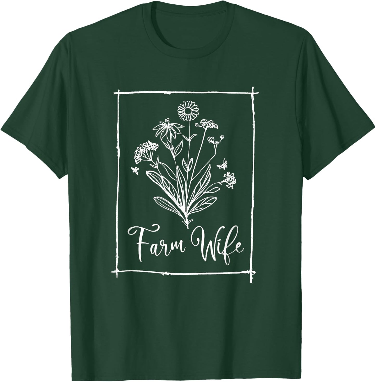 Farm Wife Funny Farmer Crops Animal Farming Lover Gift Women T-Shirt - T-Shirt | Forest