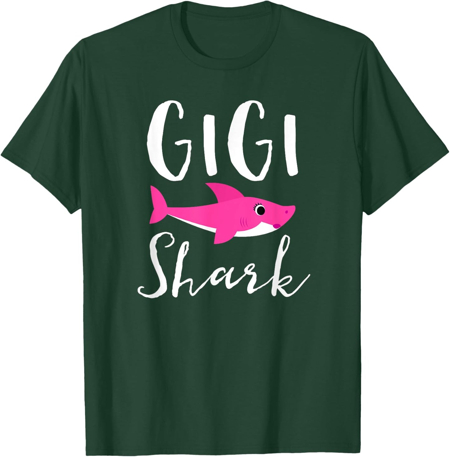Gigi Shark Grandma Grandmother Pink Shark Graphic T-Shirt - T-Shirt | Forest
