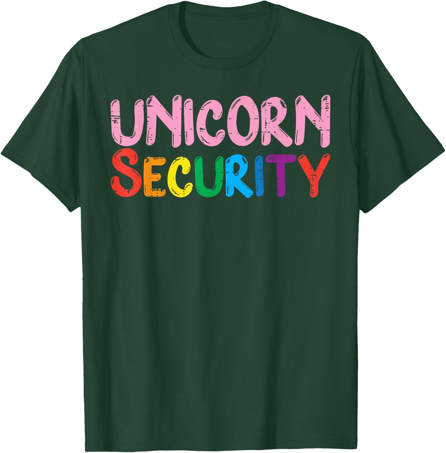 Unicorn Security Dad Brother Halloween Costume Men Boys T-Shirt - T-Shirt | Forest