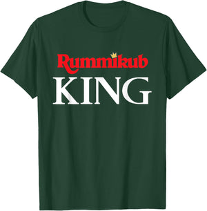 Rummikub King Logo With Crown Noble White Ink T-Shirt - T-Shirt | Forest