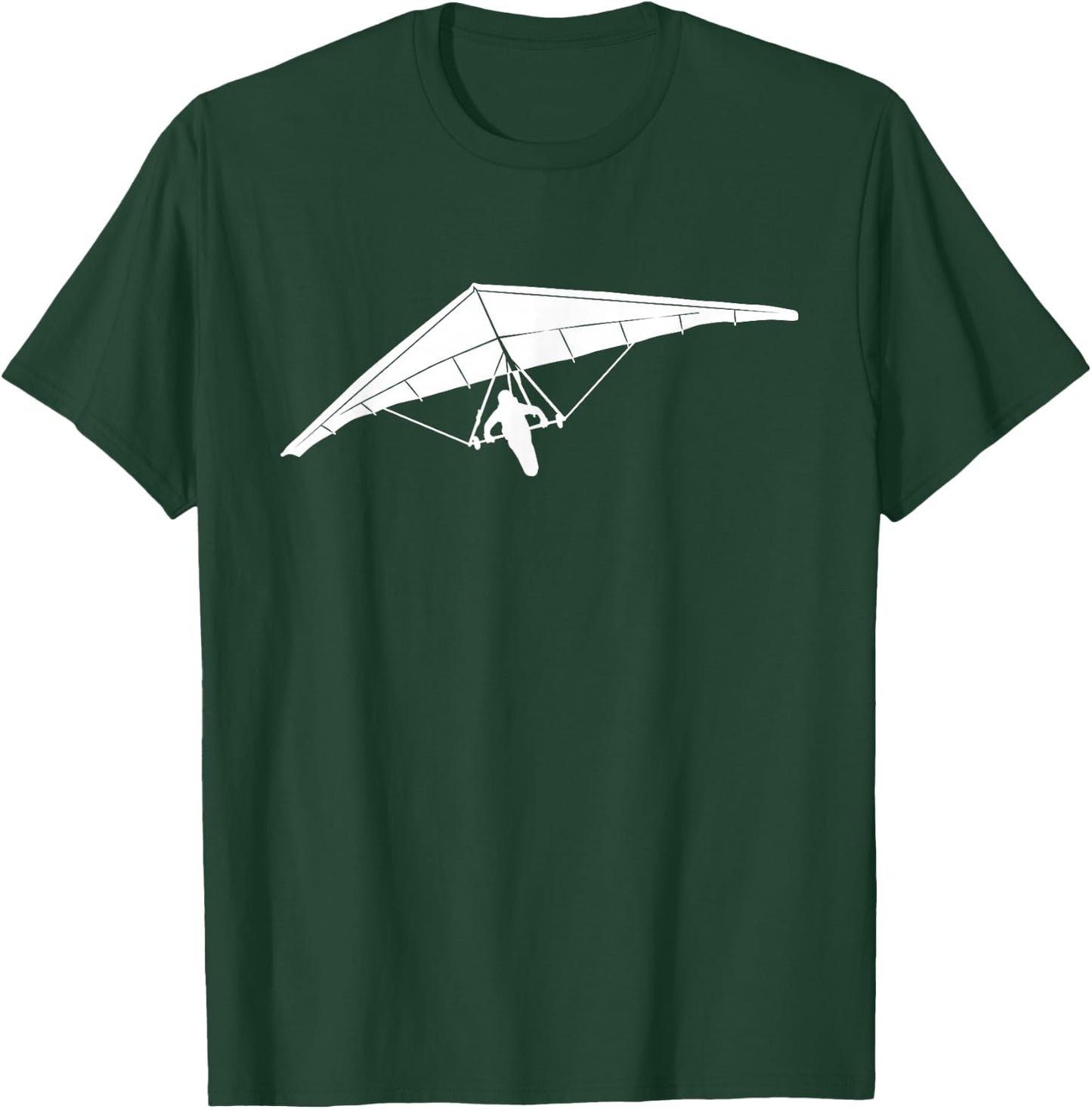 Silhouette Hang Gliding Air Pilot Flight Glider Aircraft Fan T-Shirt - T-Shirt | Forest