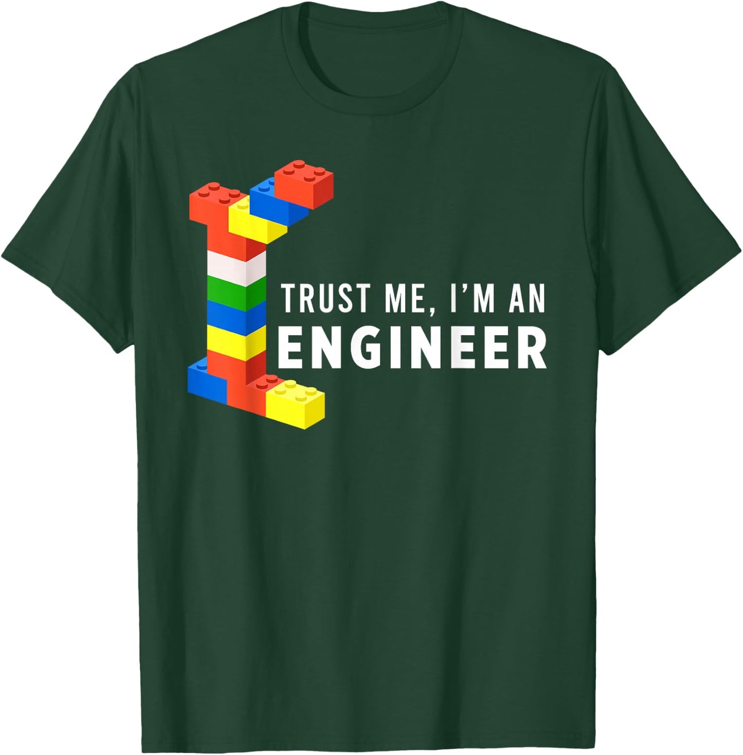 Funny Building Blocks Master Builder Engineer Construction T-Shirt - T-Shirt | Forest