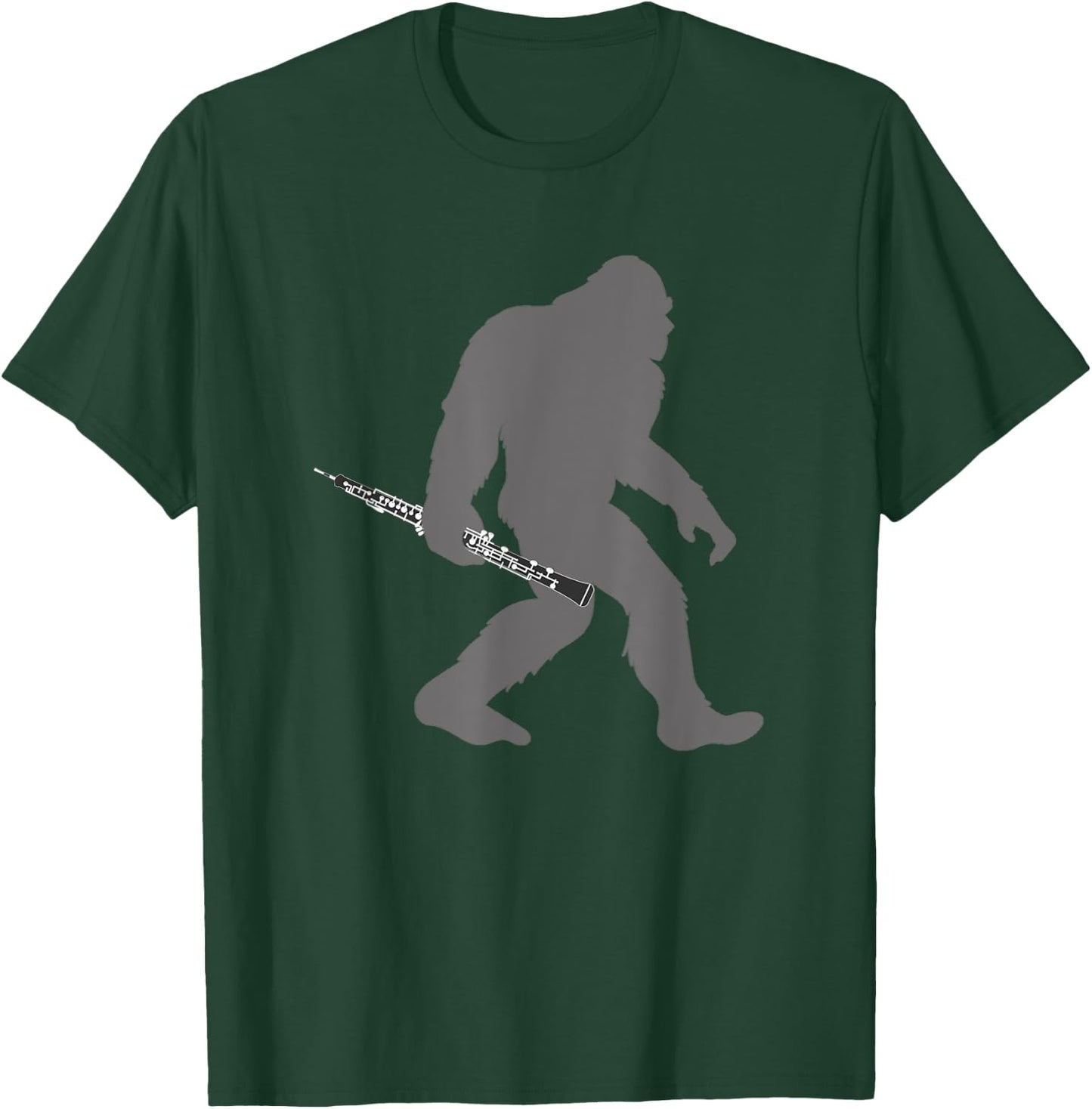 Funny Oboist Bigfoot musician with Oboe T-Shirt - T-Shirt | Forest