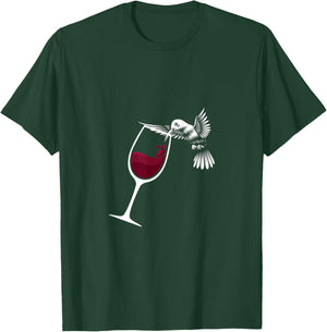 Hummingbird Wine Hummingbird Gift Bird Lover T-Shirt - T-Shirt | Forest