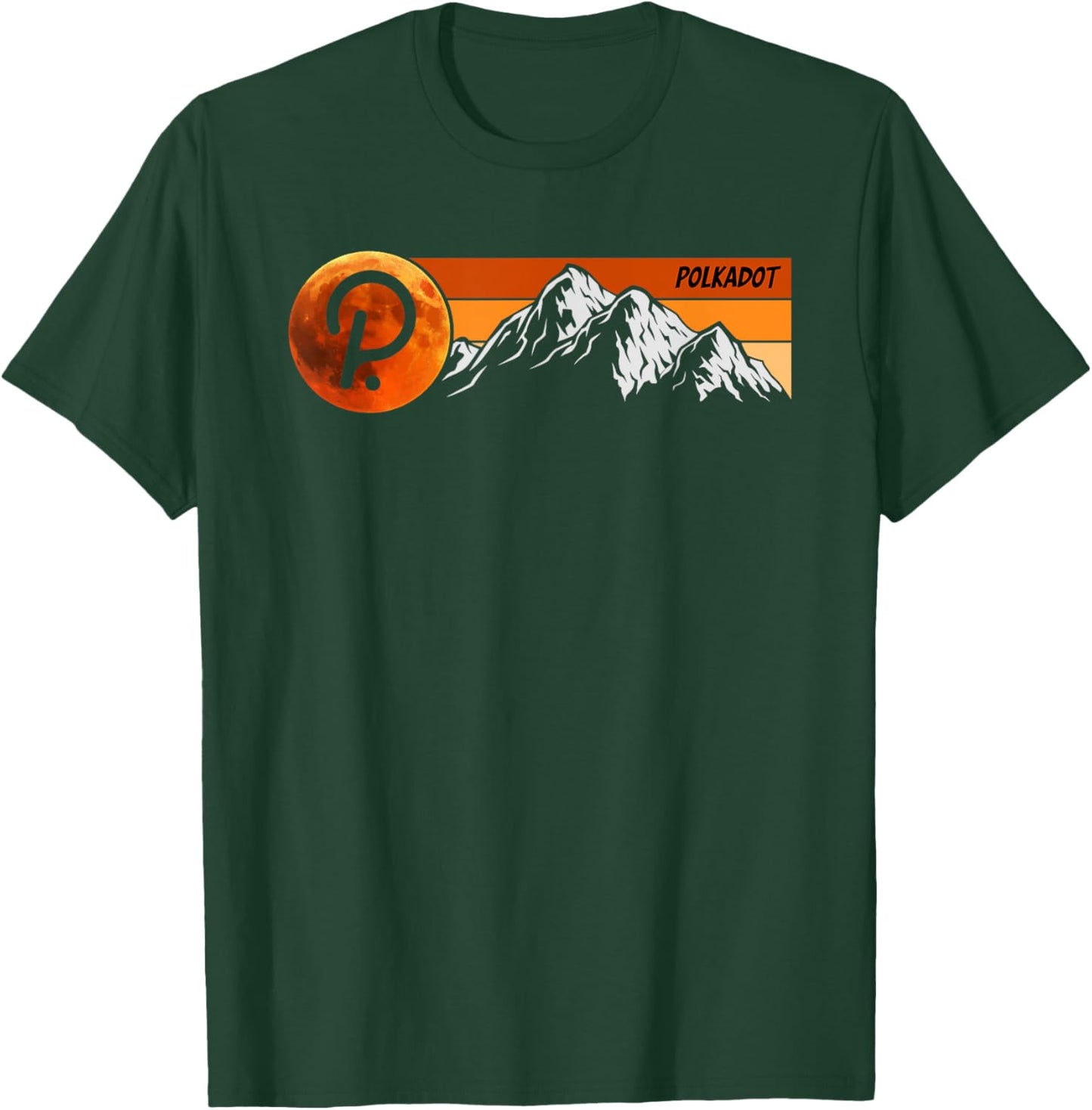 Retro Polkadot DOT shirt, Cypto DOT Polkadot Sunset T-Shirt - T-Shirt | Forest