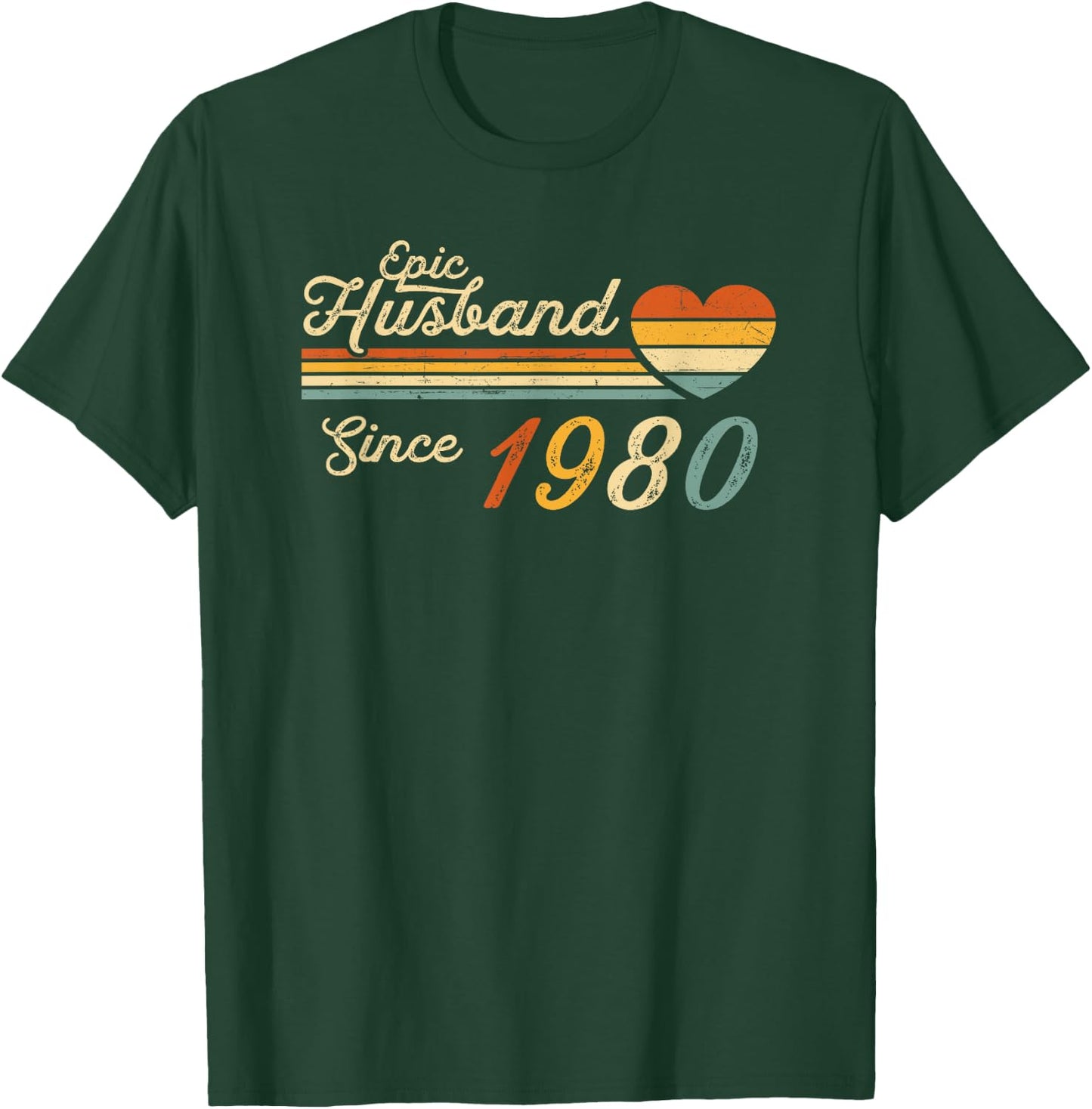 45th wedding anniversary - Epic Husband Since 1980 45 years T-Shirt - T-Shirt | Forest