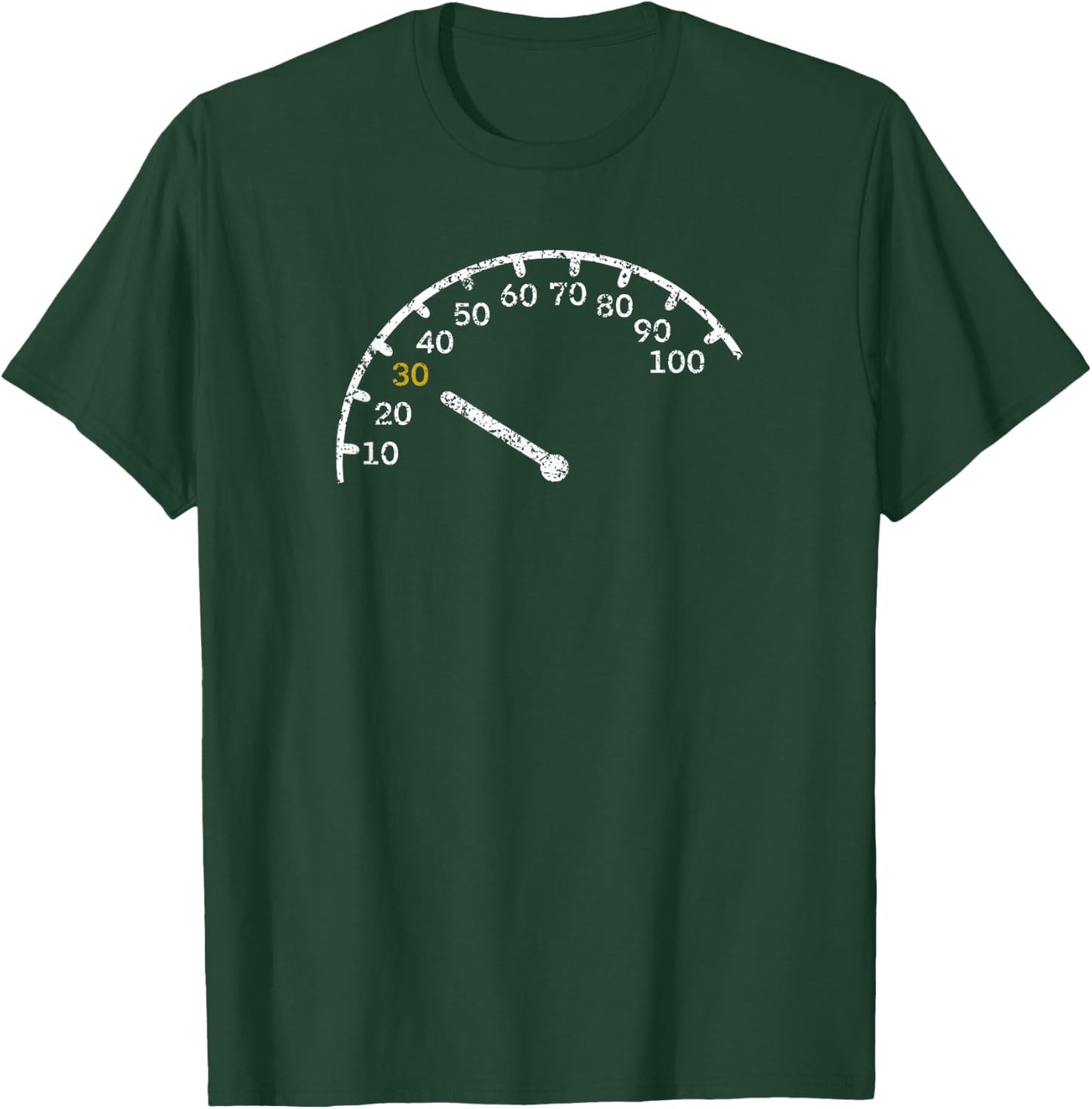 30th Birthday Gift Car Lover Mechanic Speedometer T-Shirt - T-Shirt | Forest