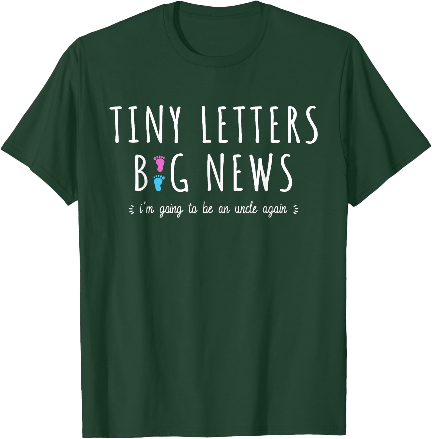 2nd Baby Announcement Uncle - I'm Going to Be an Uncle Again T-Shirt - T-Shirt | Forest