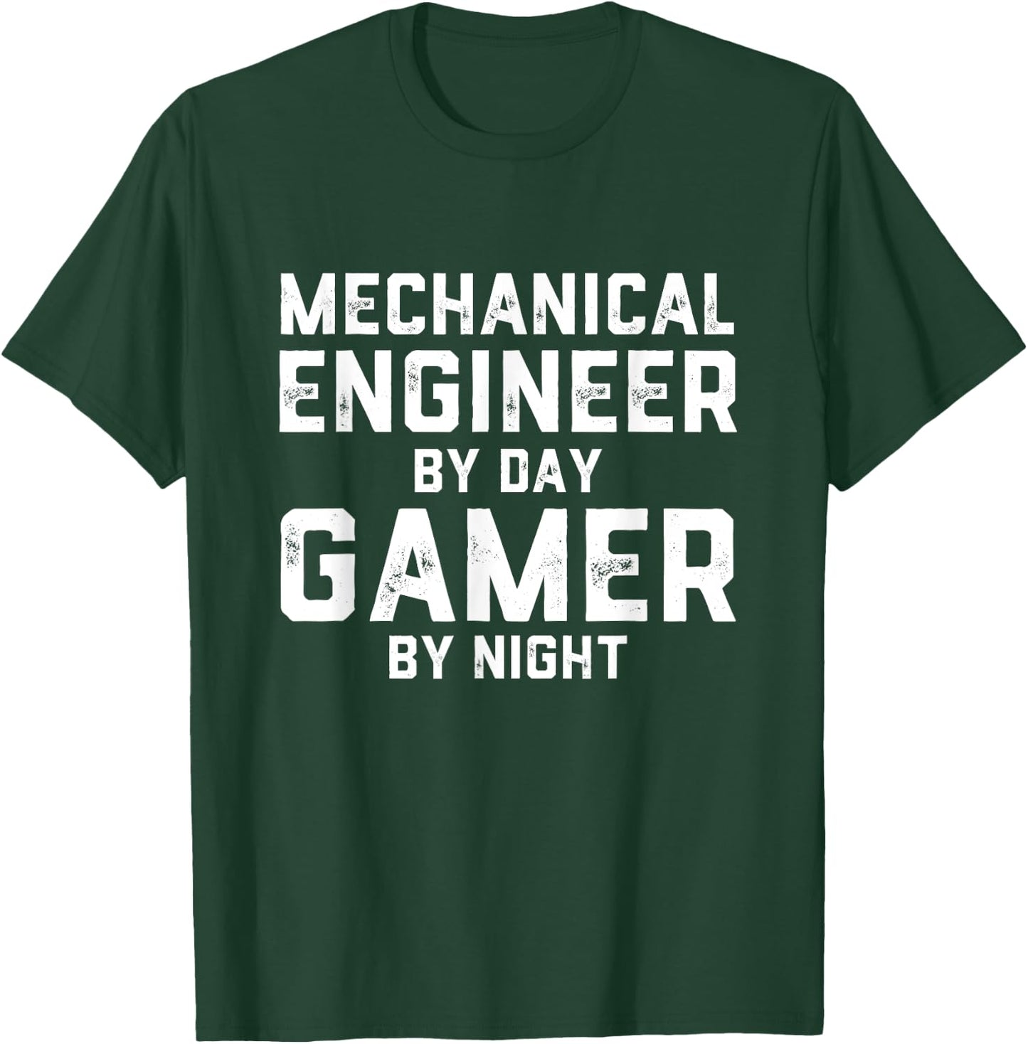 Mechanical Engineer by Day Gamer by Night Meme for Engineers T-Shirt - T-Shirt | Forest