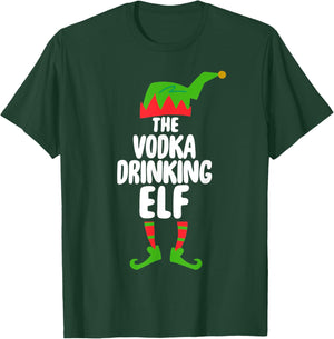 Funny The Vodka ELF Shirt Christmas Holiday Gift T-Shirt - T-Shirt | Forest
