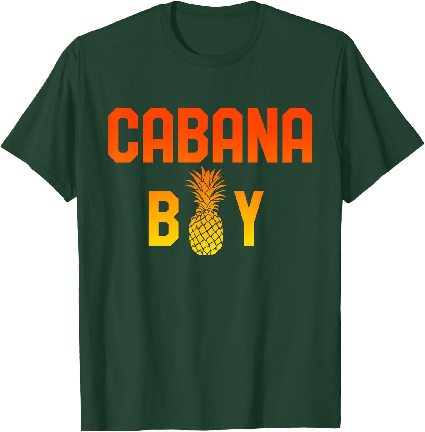Cabana Boy Funny Pool Boy Beach Retro Pineapple T-Shirt - T-Shirt | Forest