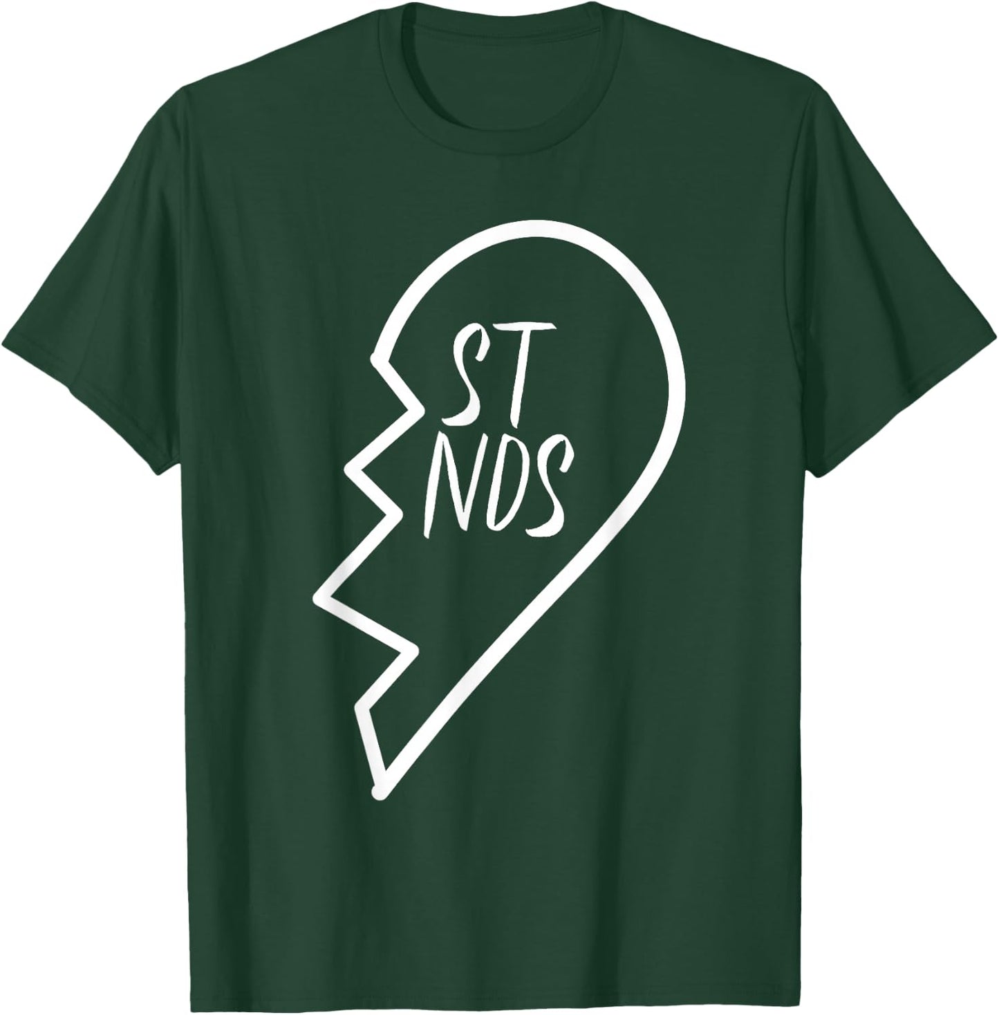 Best Friends Apparel Matching Broken Heart Second Half #2 T-Shirt - T-Shirt | Forest