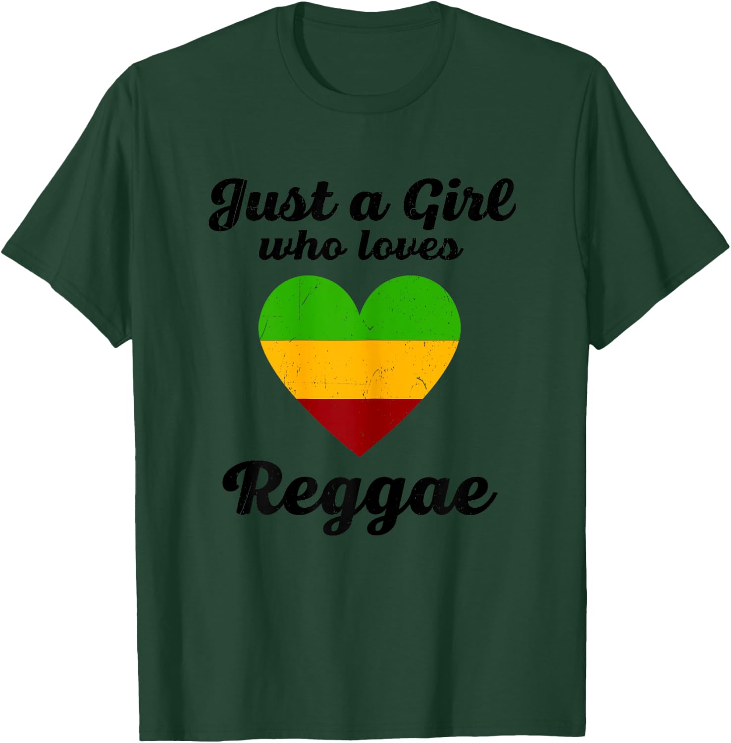 Just A Girl Who Loves Reggae Music Funny Rastafari Rasta T-Shirt - T-Shirt | Forest