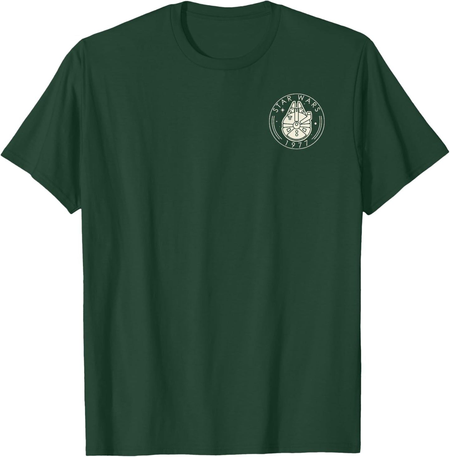 Star Wars Millennium Falcon 1977 Left Chest Graphic T-Shirt - T-Shirt | Forest