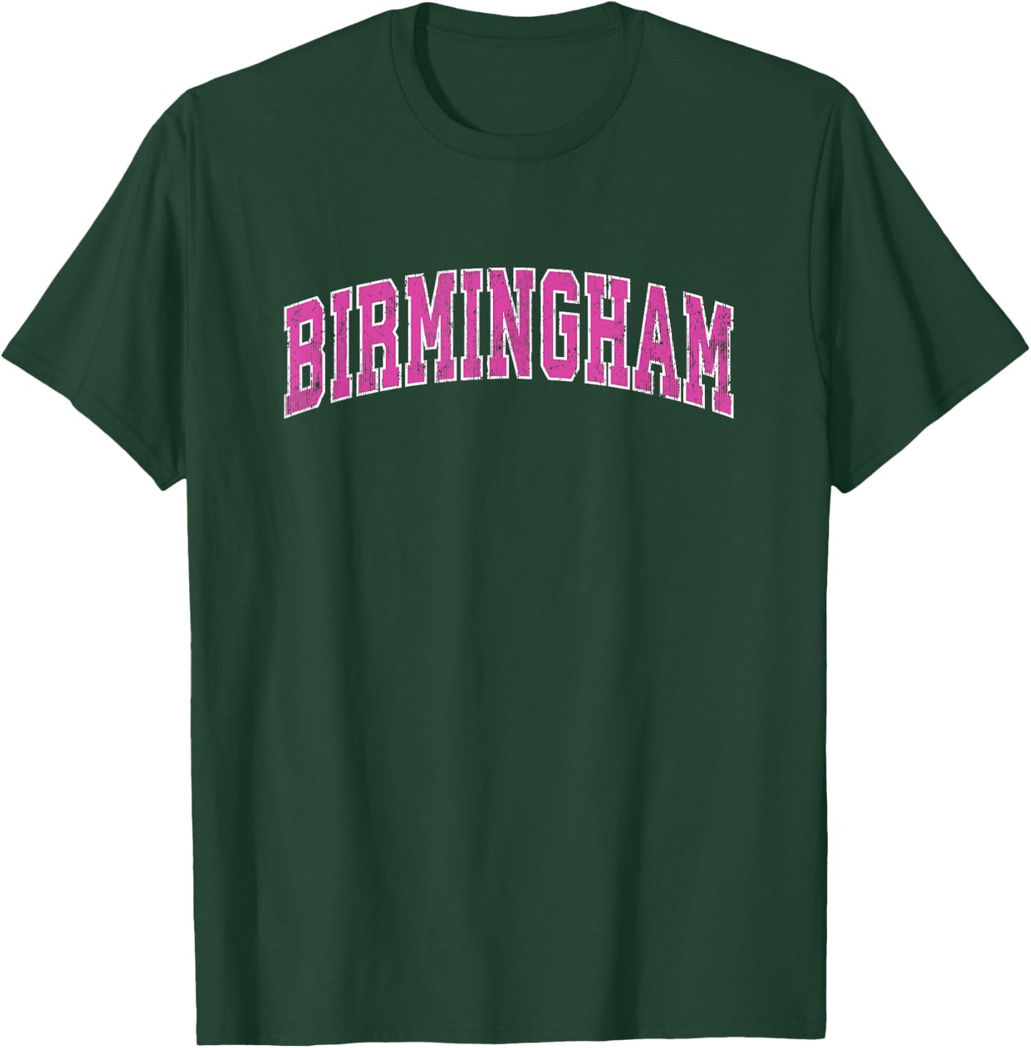 Birmingham Alabama AL Vintage Sports Design Pink Design T-Shirt - T-Shirt | Forest