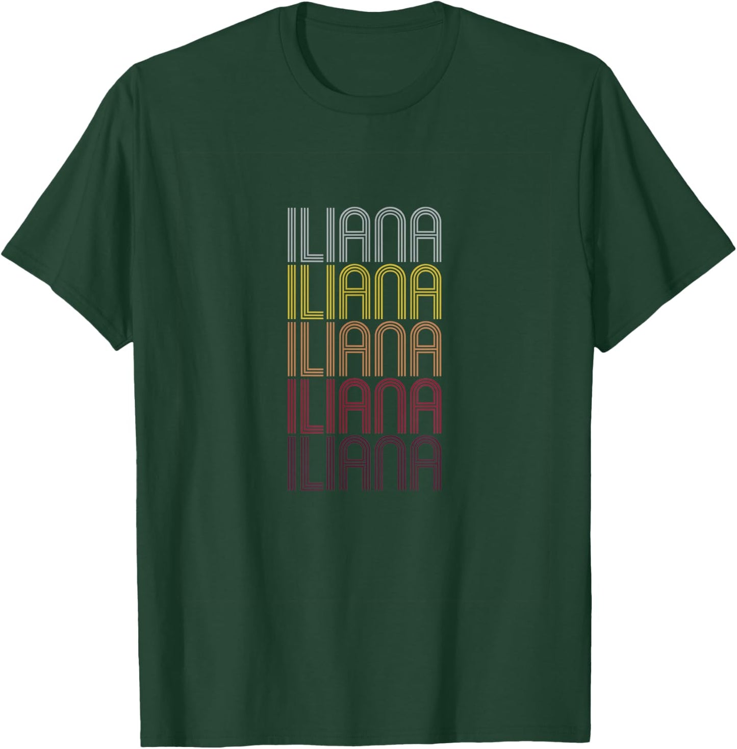 Iliana Personalized First Name Surname T-Shirt - T-Shirt | Forest