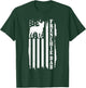 French Bulldog American Flag Frenchie Dog T-Shirt - T-Shirt | Forest