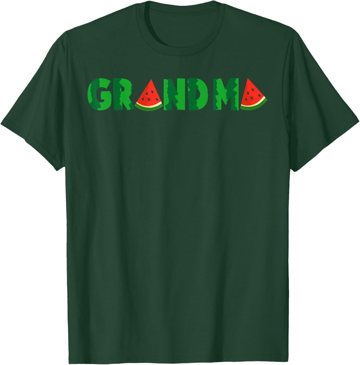 Grandma Watermelon Tropical Summer Fruit Melon T-Shirt - T-Shirt | Forest