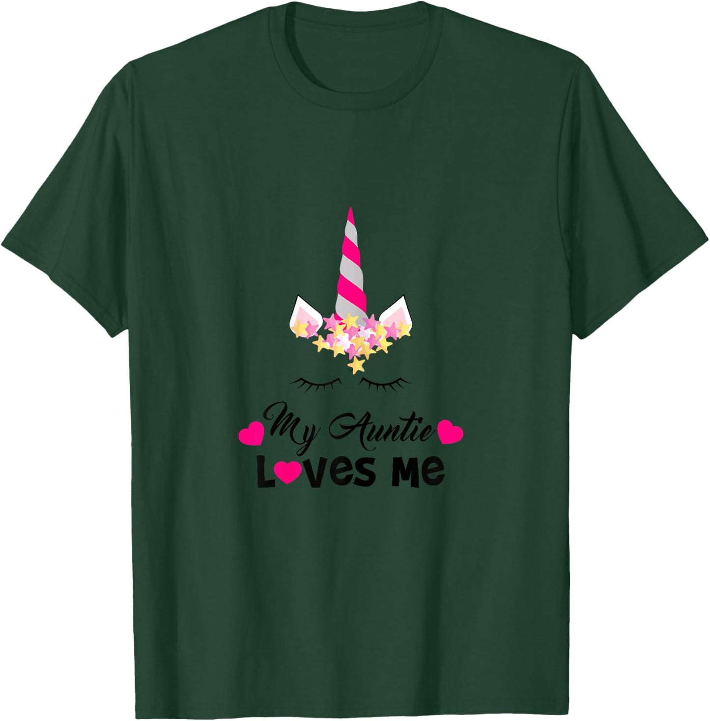 My Auntie Loves Me, Unicorn Niece Family Love Graphic T-Shirt - T-Shirt | Forest