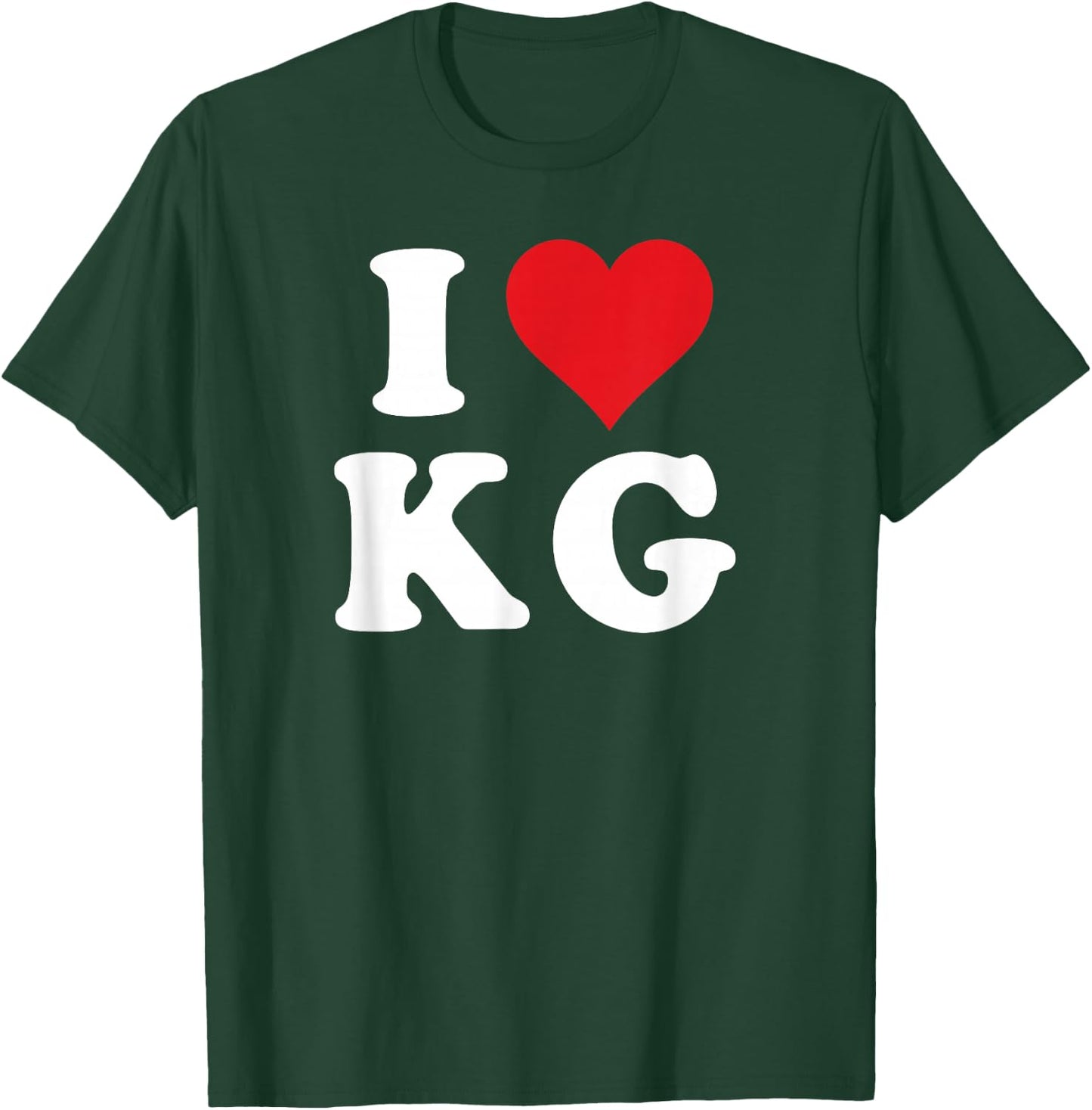 I Love KG Initials I Heart K.G. First Last Name K G T-Shirt - T-Shirt | Forest