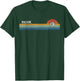 Inuvik Northwest Territories Canada Retro Sunset Rainbow T-Shirt - T-Shirt | Forest