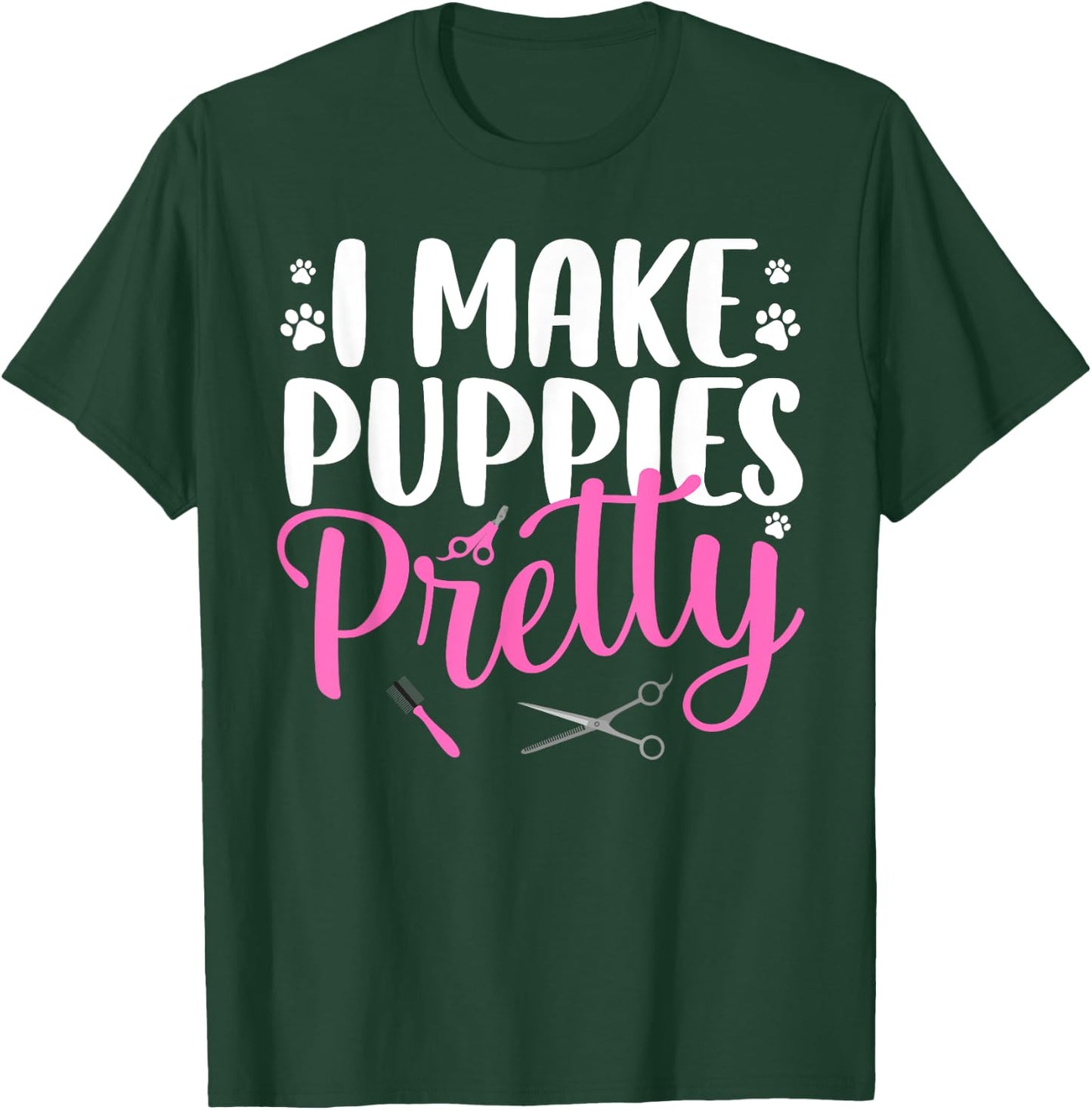 Cool Dog Groomer Art Women Pet Groomer Dog Grooming T-Shirt - T-Shirt | Forest