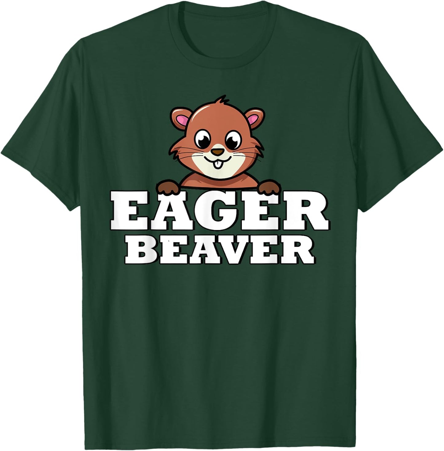 Eager Beaver Funny Saying Summer Camp Humor Camping T-Shirt - T-Shirt | Forest