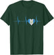Guatemala Heart Guatemalan Heartbeat EKG Pulse Chapin Mayan Small T-Shirt - T-Shirt | Forest