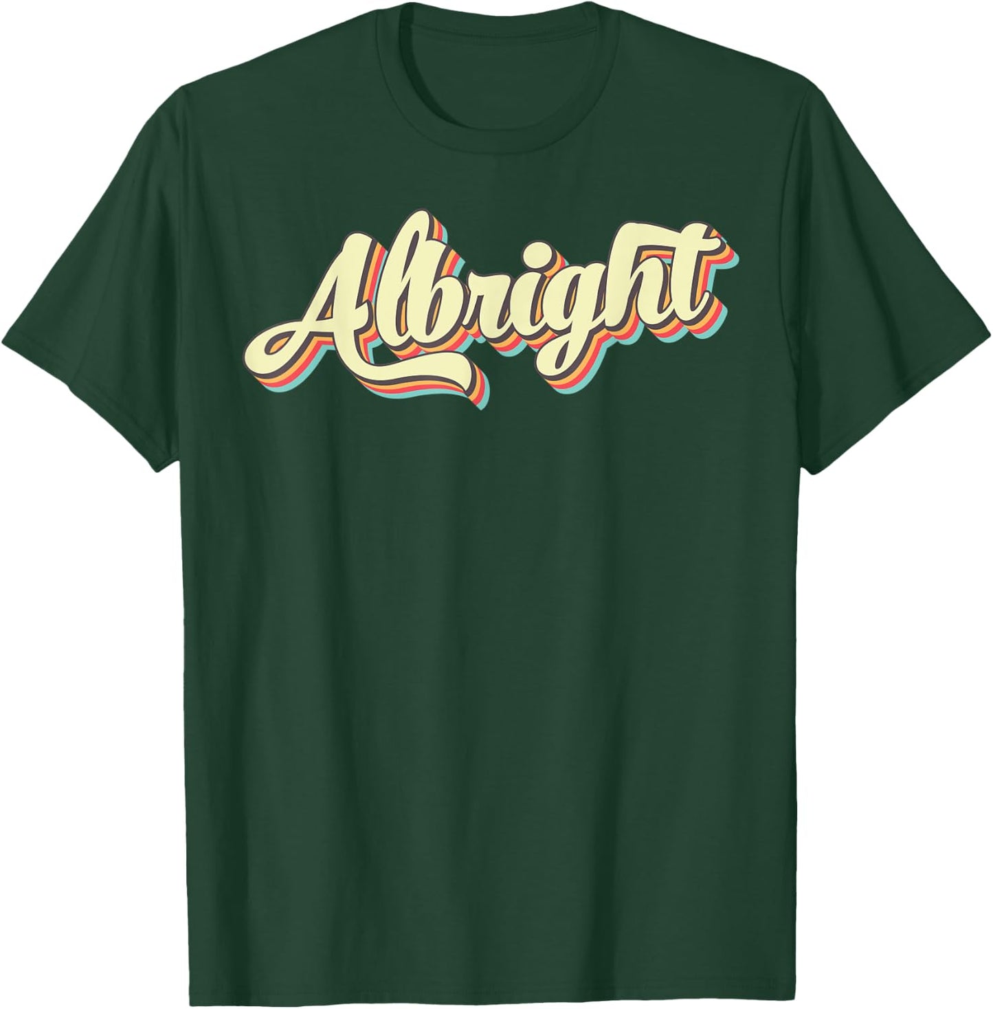 Albright Retro Art Baseball Font Vintage T-Shirt - T-Shirt | Forest