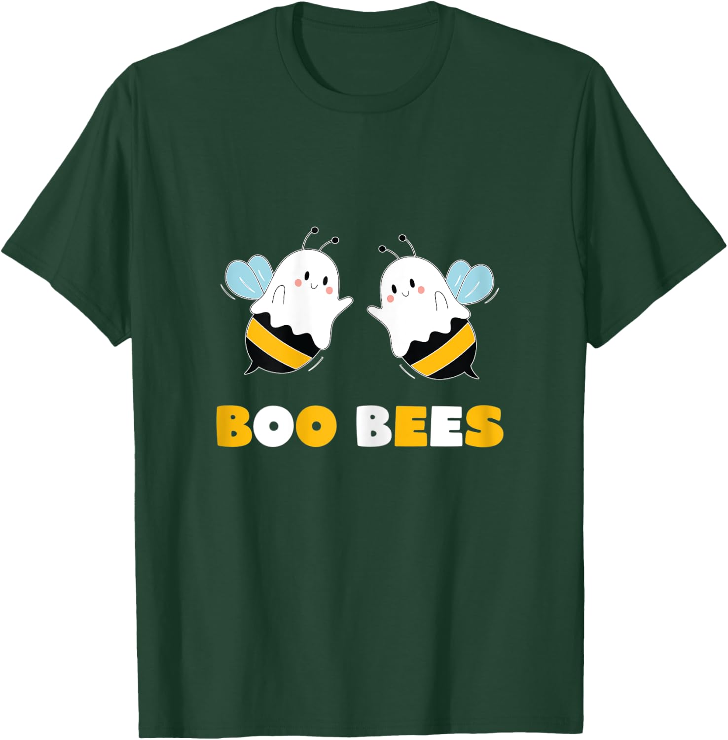 Boo Bees Funny Girls Halloween Ghost Bee Meme T-Shirt - T-Shirt | Forest