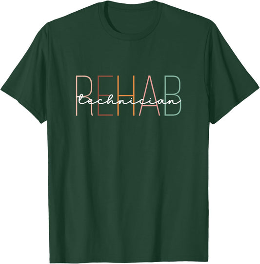 Retro Rehab Technician T-Shirt - T-Shirt | Forest