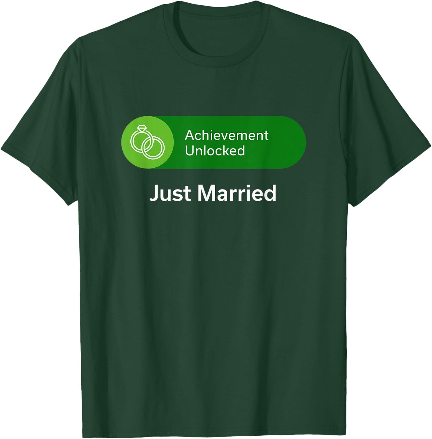 Funny Just Married Shirt for Wedding Gift Video Gamer T-Shirt - T-Shirt | Forest