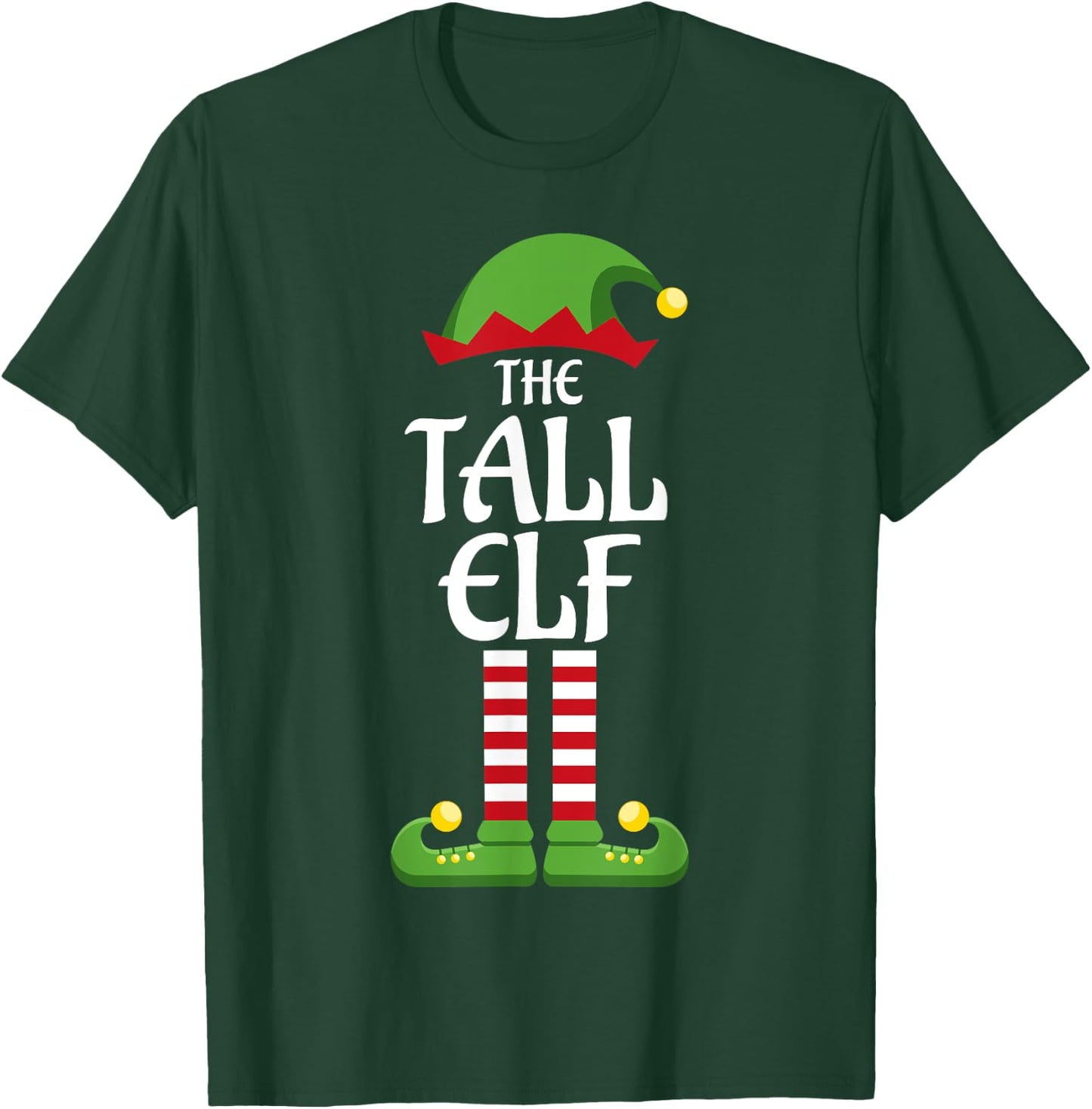 Tall Elf Family Matching Group Christmas T-Shirt - T-Shirt | Forest
