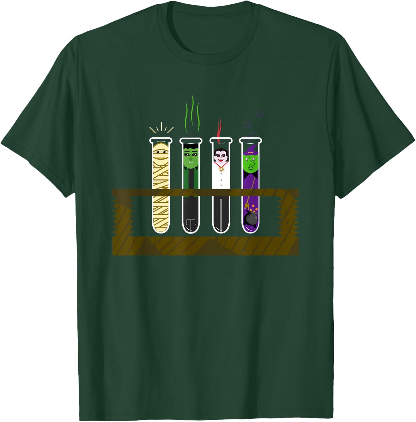 Halloween Funny Mad Scientist Test Tube Shirt T-Shirt - T-Shirt | Forest