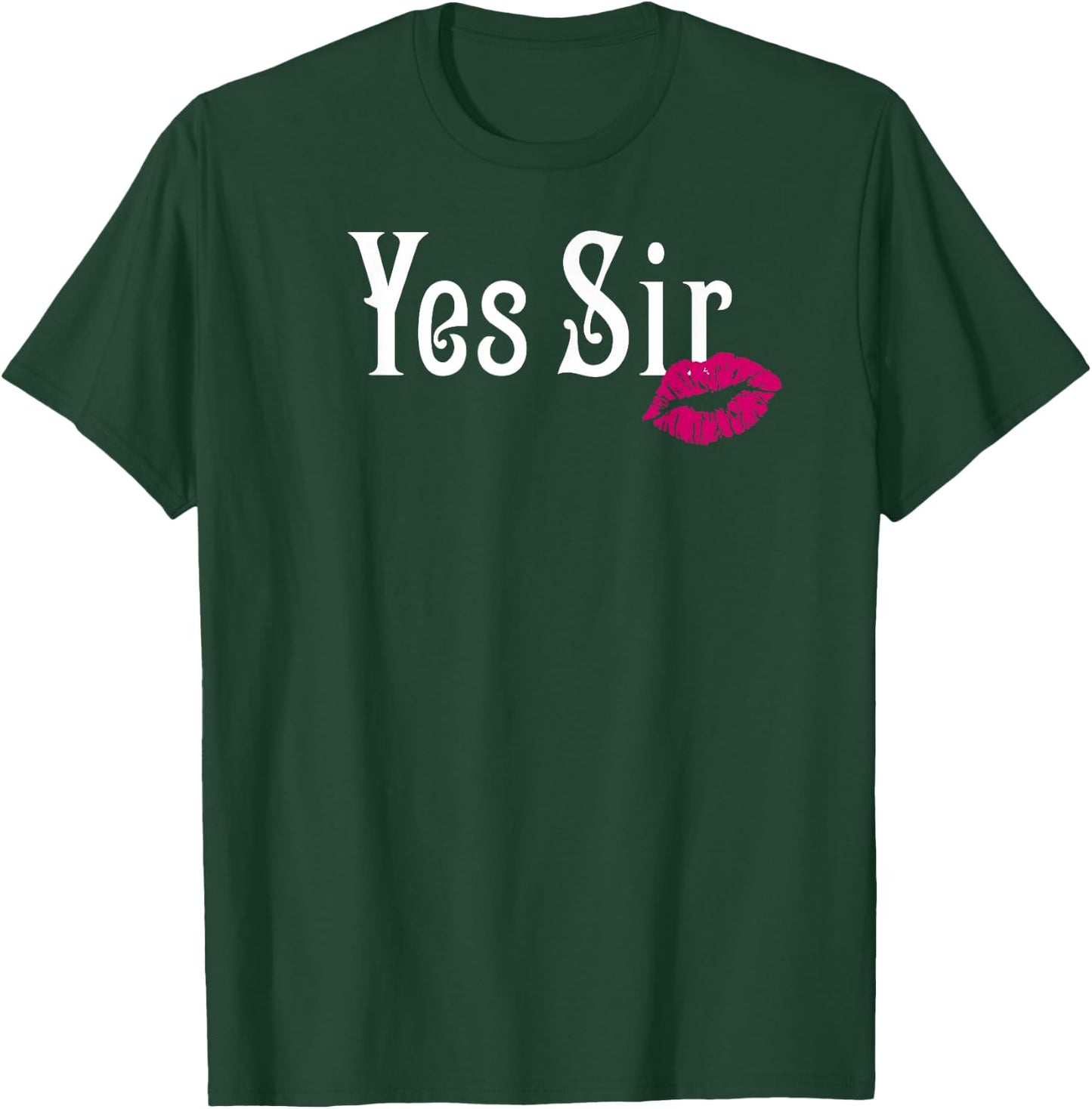 AP Adult Designs Yes Sir Submissive BDSM Sub Black T-Shirt - T-Shirt | Forest