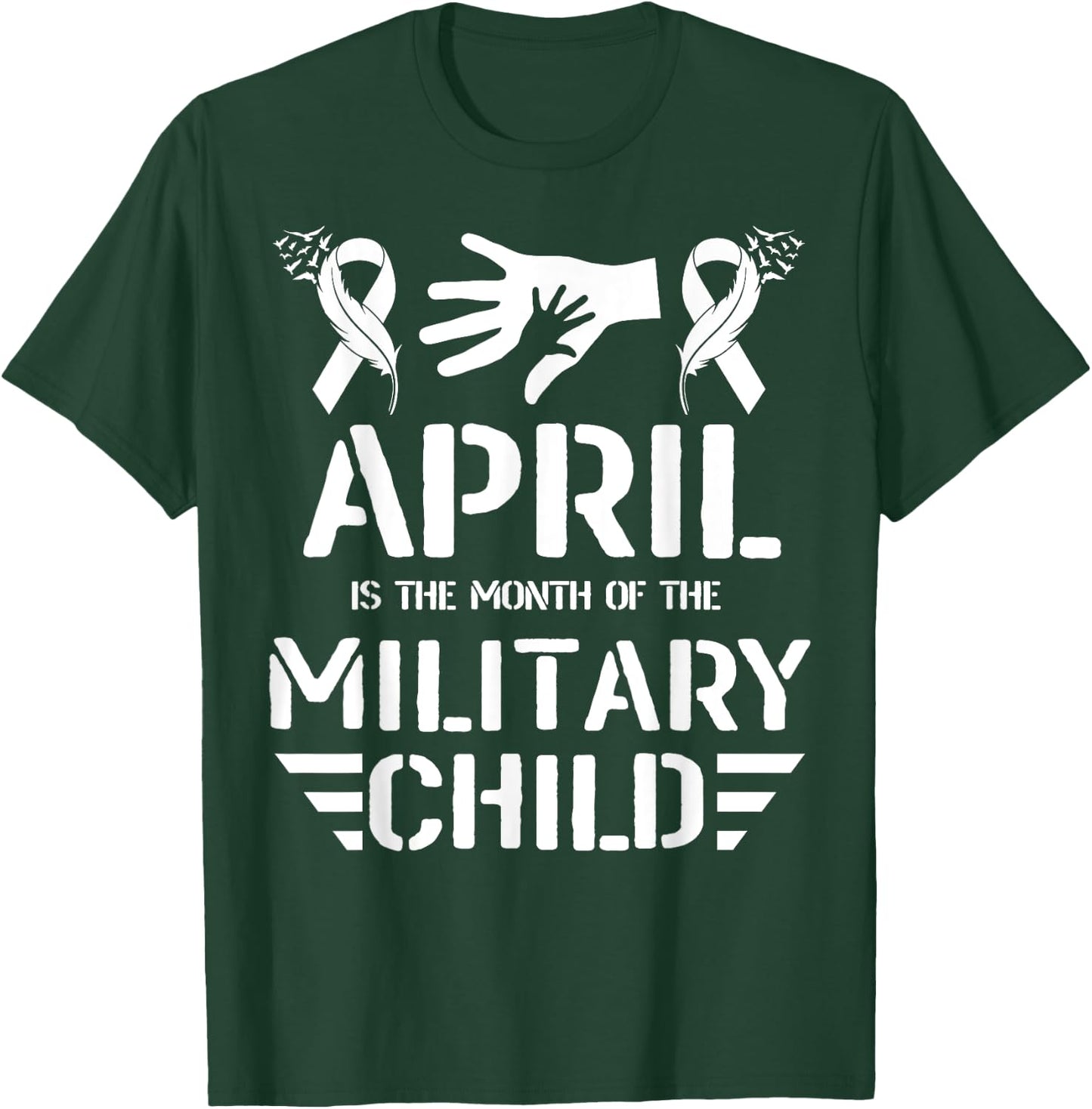 April Is The Month Of The Military Child kids Army Soldier T-Shirt - T-Shirt | Forest