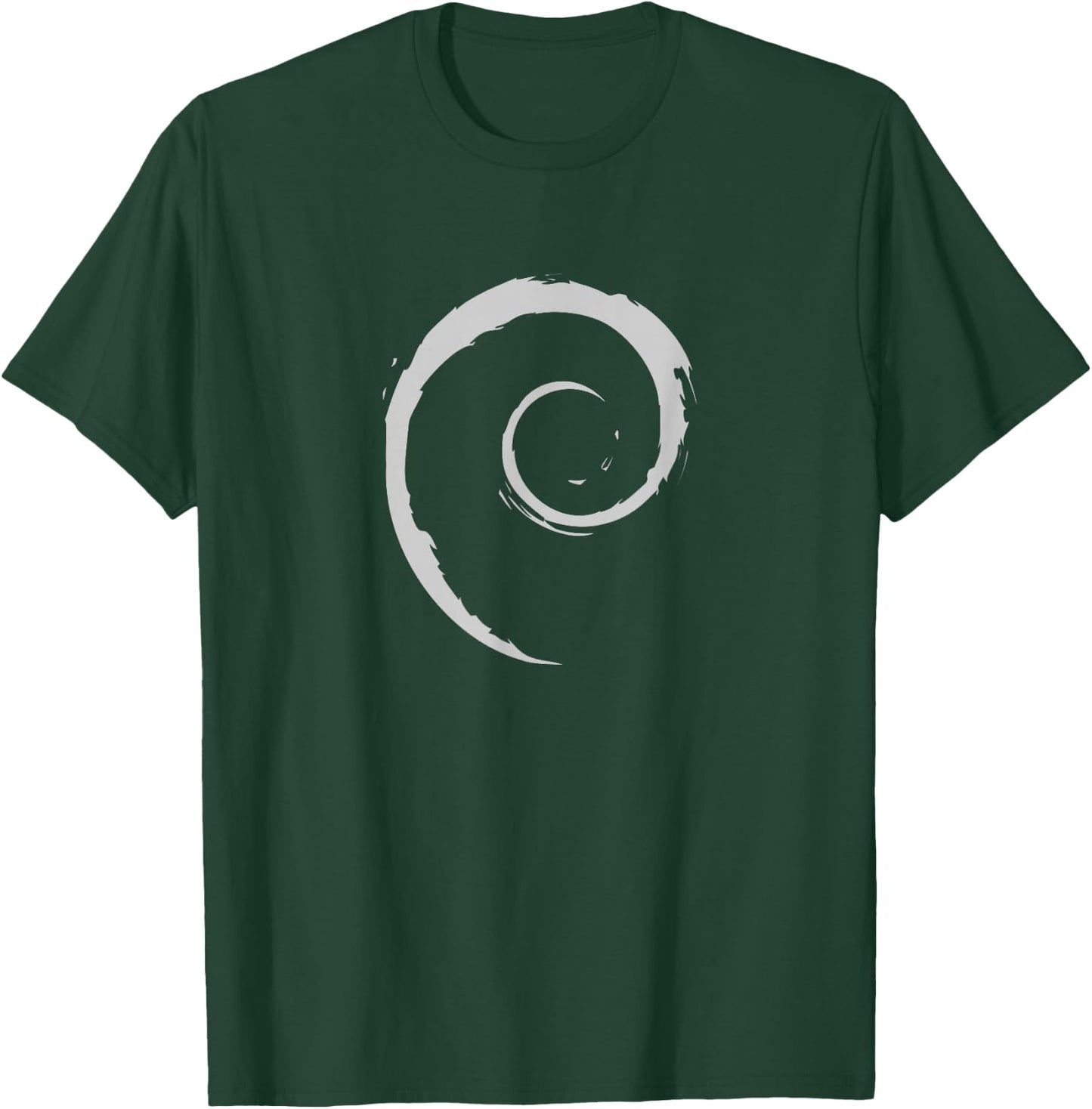 Debian Logo Spiral Minimalist T-Shirt - T-Shirt | Forest