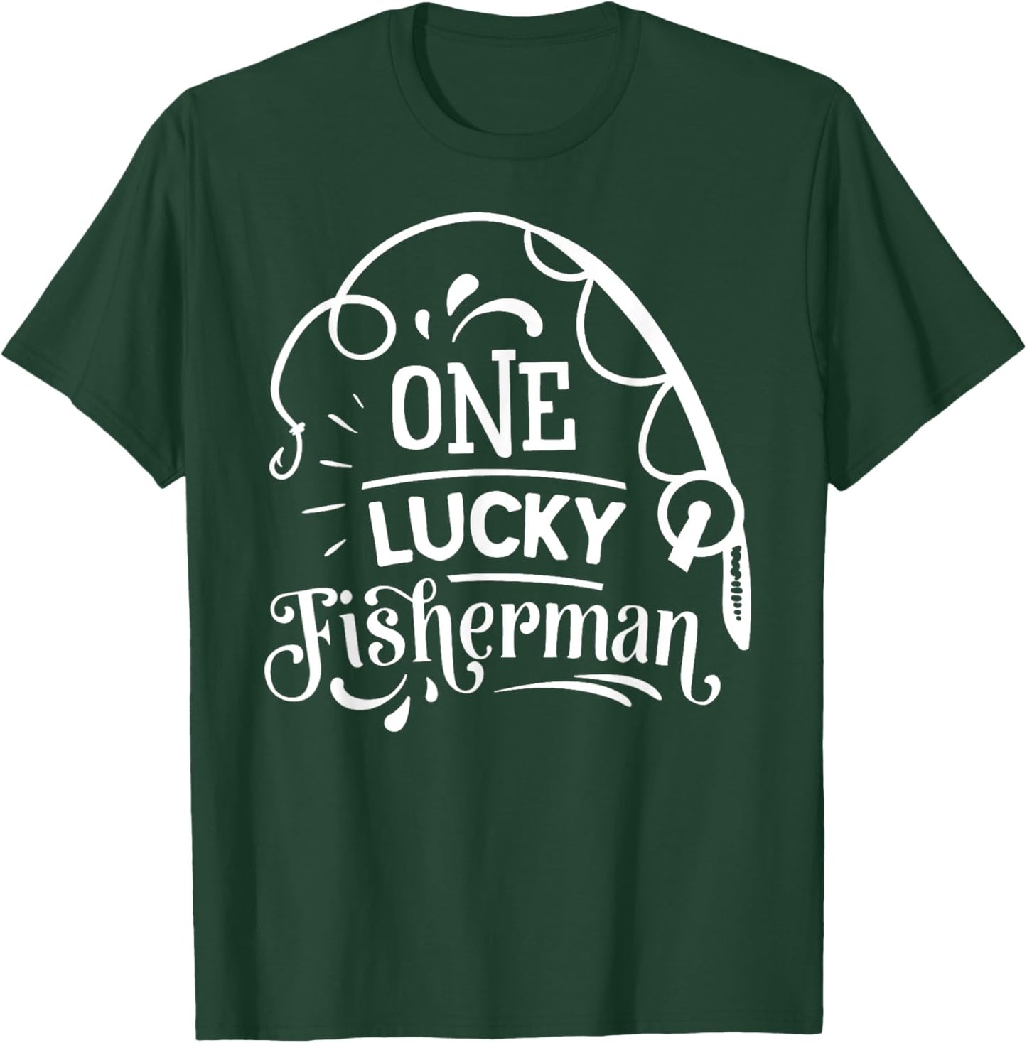 Matching Couples Fishing Him & Her - -Adults Black Short Sleeve - Fishing Couples - Small - Nature, Wedding Occasion T-Shirt - T-Shirt | Forest