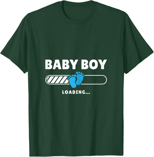 Mom Baby Boy Loading Mother To Be Pregnancy Pregnant Woman T-Shirt - T-Shirt | Forest
