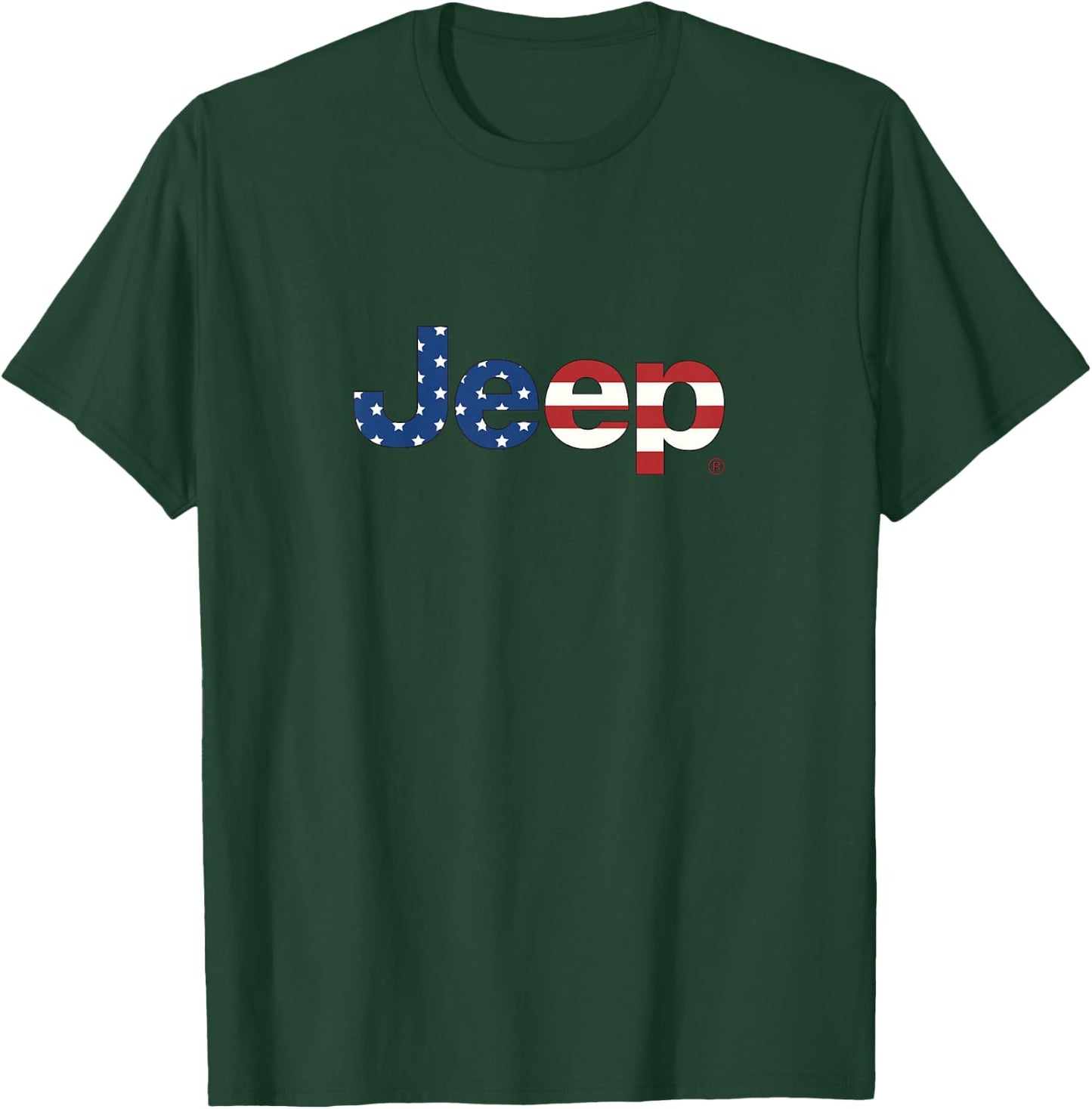 Kids Jeep Flag Wordmark Logo T-Shirt - T-Shirt | Forest