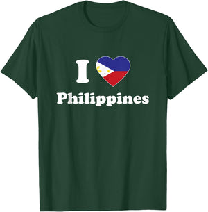 I Love Philippines I Heart Philippines Filipino T-Shirt - T-Shirt | Forest